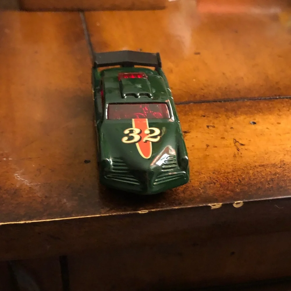 Green Kids Toy Race Car with Number 32